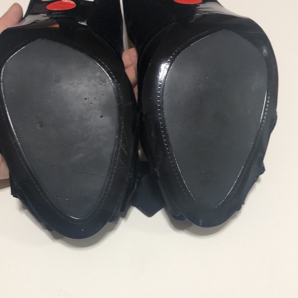 EUC Zara velvet/satin peep toe heels size 9 - Picture 7 of 7